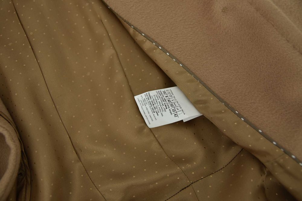 WEEKEND MAX MARA płaszcz damski beżowy wełniany przejściowy 38