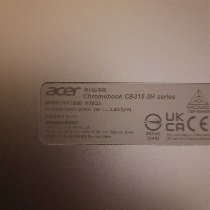 Хромбук Chromebook CB315-3H з тачскріном