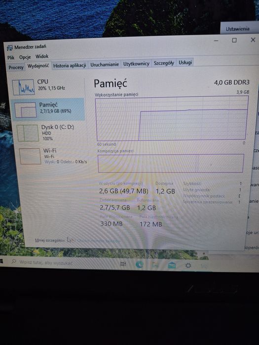 Laptop asus stan dobry