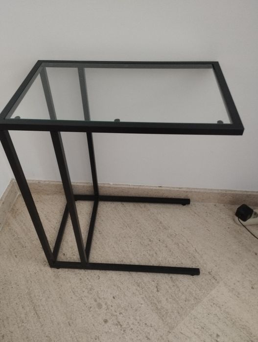Suporte para portátil preto-castanho vidro 35x65 cm ikea