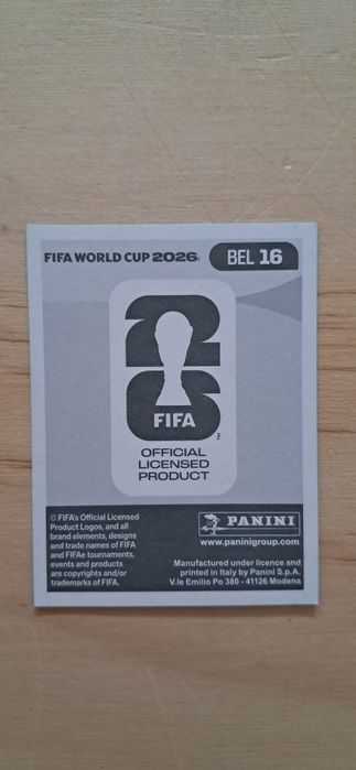 Cromo futebol de Jeremy Doku(Mundial 2026)da Panini