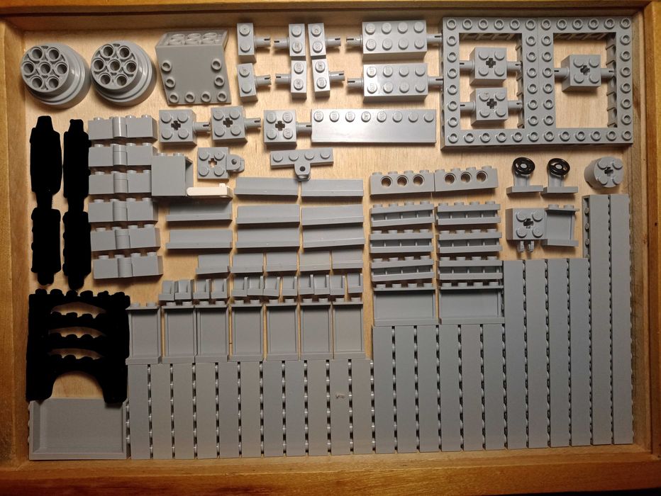 Lego деталі. Оригінал. Темно-сірі та світло-сірі кольори