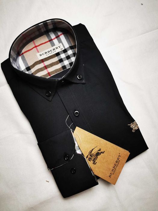 Koszula męska długi rękaw Burberry kolory elegancka premium M-XXXL