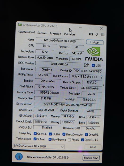 Karta Graficzna Gigabyte Nvidia GeForce RTX 2080 8GB Aorus Waterforce