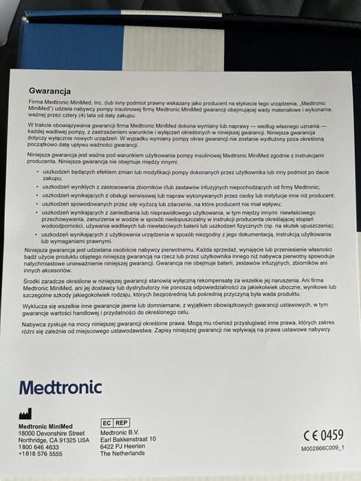 Pompa insulinowa Medtronic MiniMed 740G