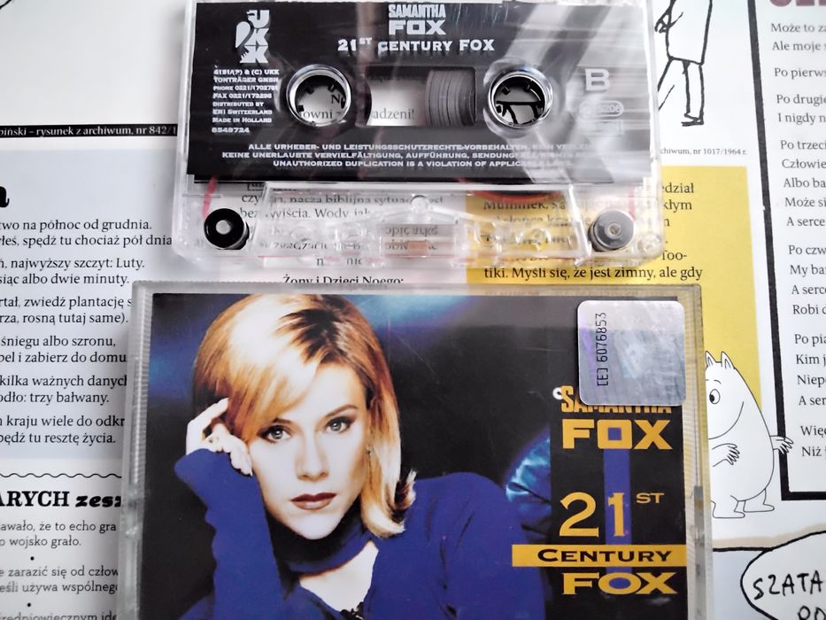 Kaseta Samantha Fox 21st Century Fox mc import rare