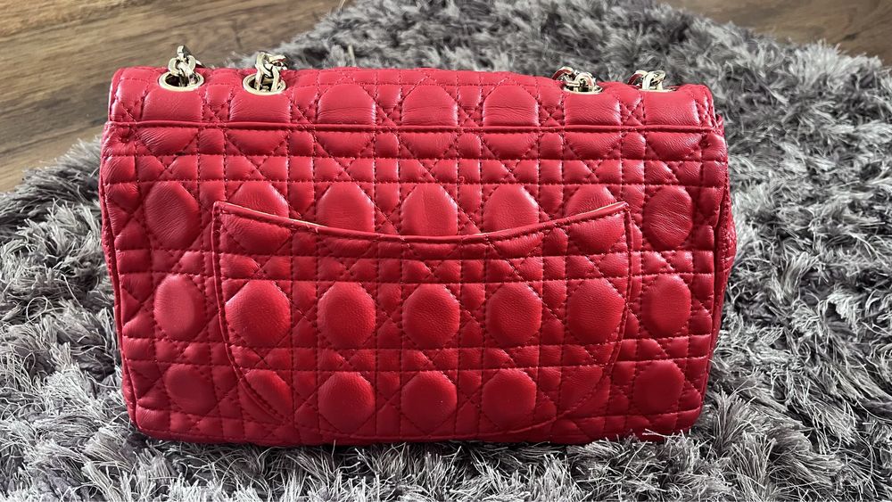 Torebka mała Christian Dior czerwona