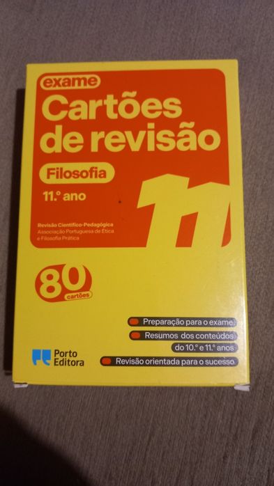 Cartões de revisão de filosofia