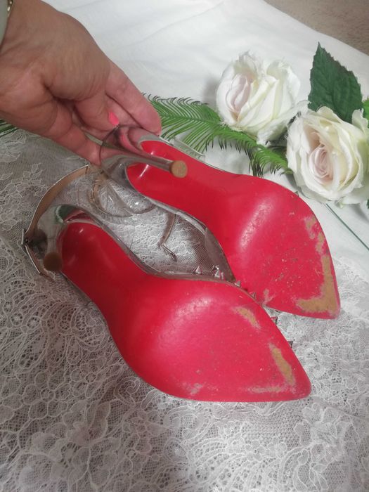 Ch. Louboutin Przezroczyste Szpilki ćwieki   rozm. 35