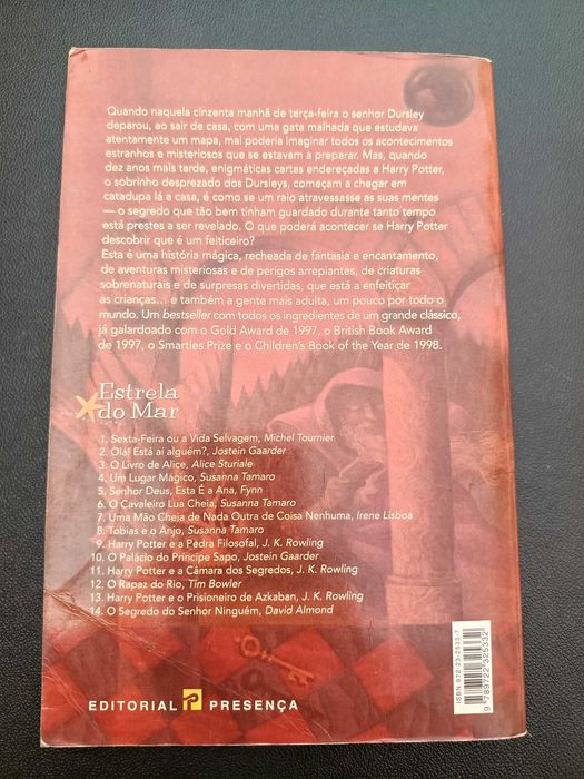 Livro "Harry Potter e a Pedra Filosofal", J. K. Rowling