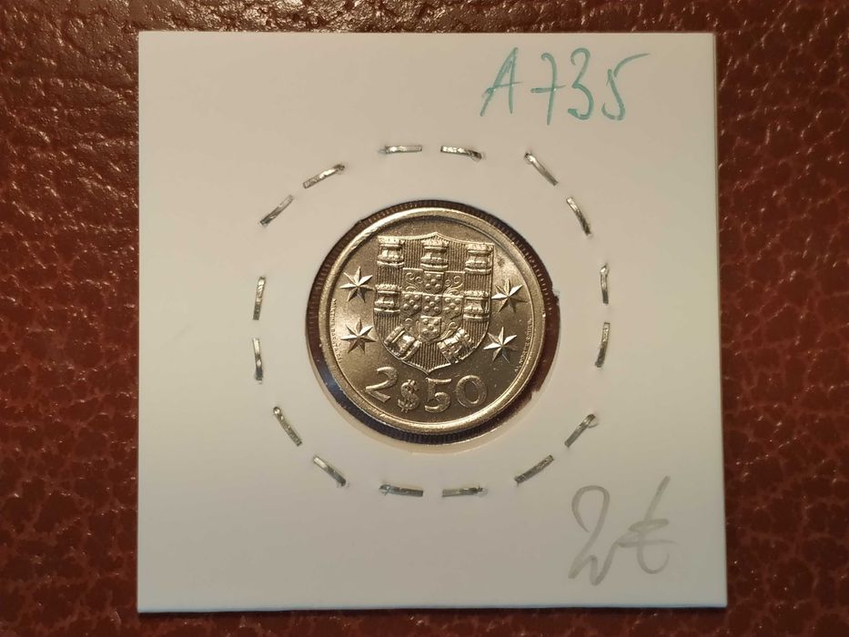 A735 moeda de 2,5 escudos de 1970 (barcos) - Portugal