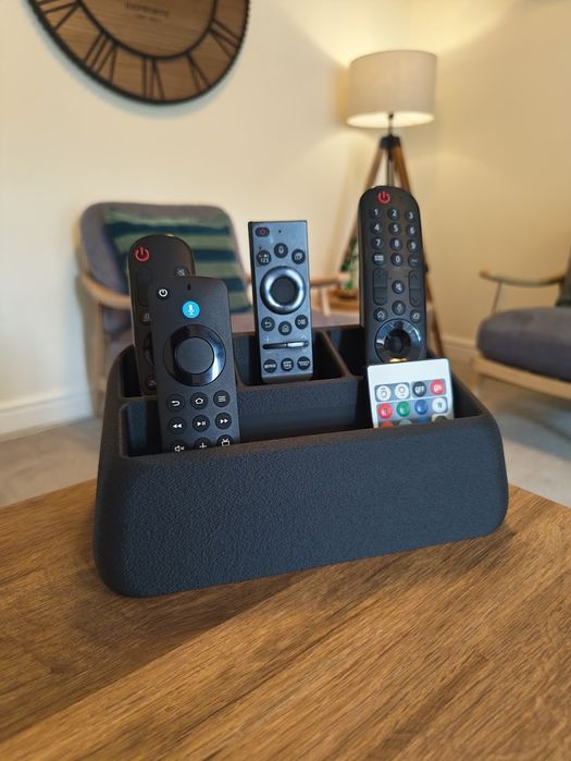 Organizador de Comandos e Controles Remotos  Suporte de Mesa Moderno Preto