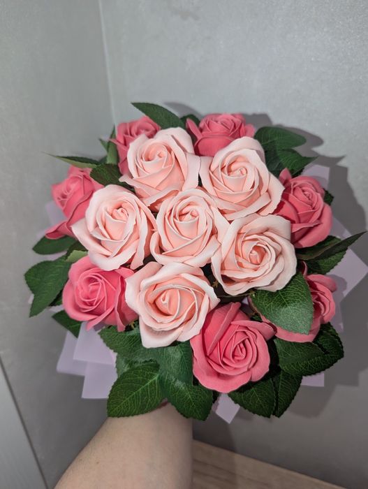 Букети з мила, мильних квітів, цукерок