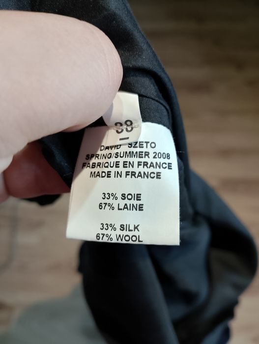 Niebieska Damska Jedwabna Spódnica David Szeto Blondie's Back 2008