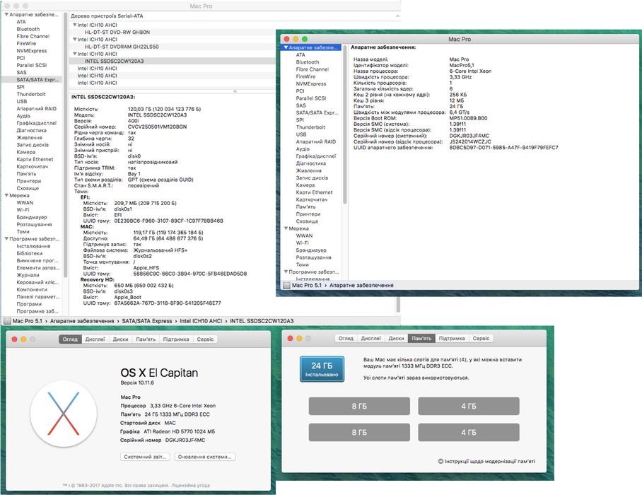 Mac Pro 5.1 Apple 2012 системний блок