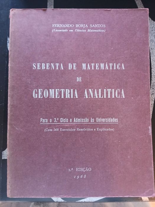 Fernando borja Santos. Sebenta de matemática de geometria analítica