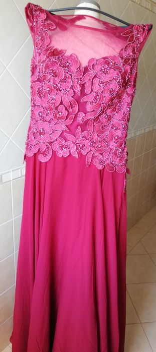 Vestido cerimónia cinza ou burdeos X&M Collection - NOVO