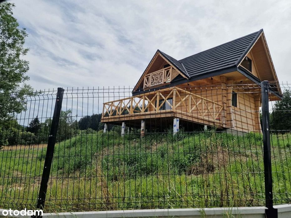 Nowy uroczy dom z bali z widokiem na góry działka 8ar | Rabka-Zdrój