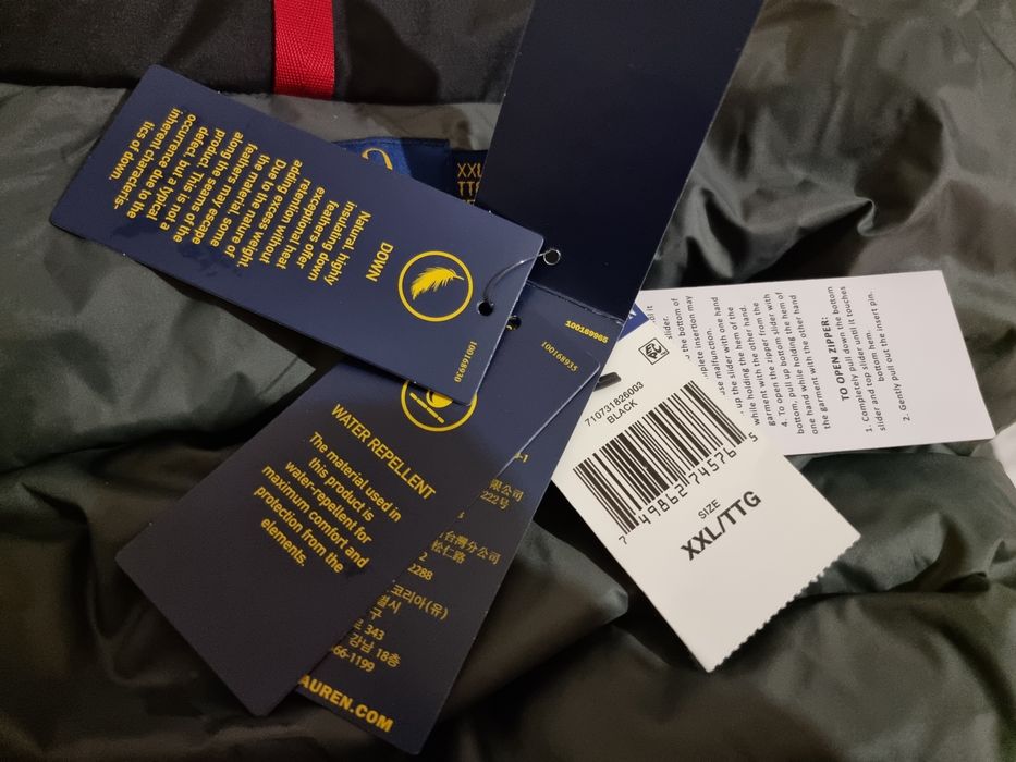 Оригінал 100% натуральний зимовий пуховик polo ralph lauren  xxl