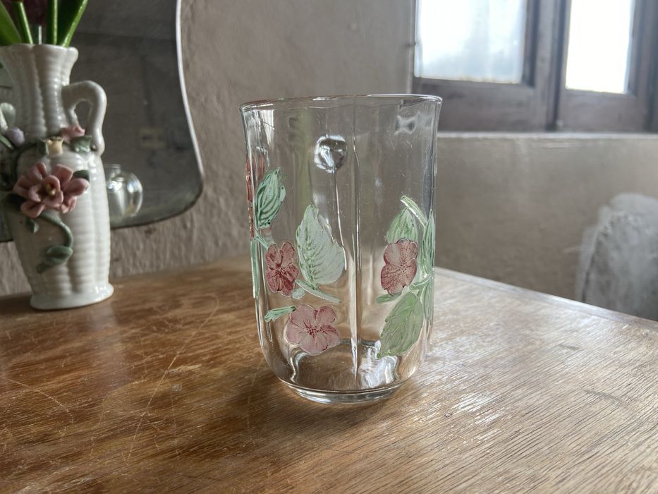 copo de vidro com alça