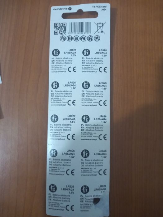 9 pilhas AG4 de 1.5v