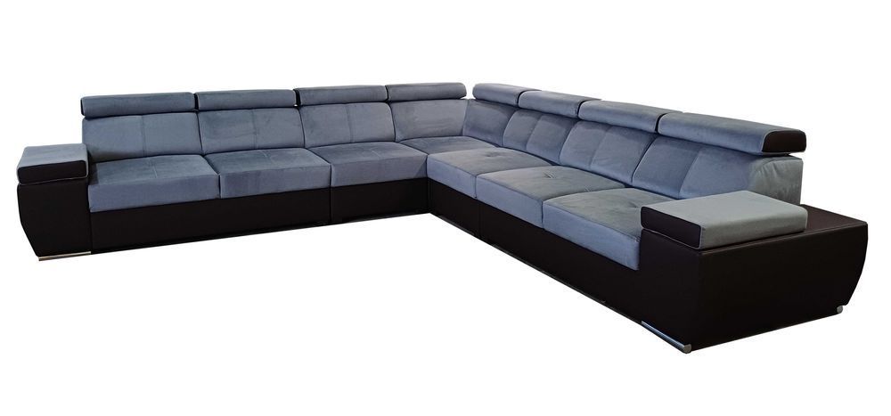 Duży narożnik LORENZO-funkcja spania i pojemnik Salon Rogówka Wysyłka