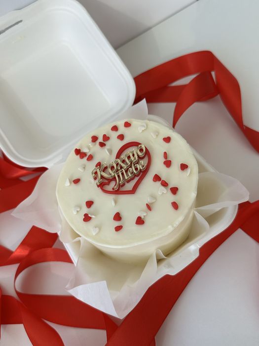 Бенто-торт/ капкейки/мусові сердечка до дня Святого Валентина