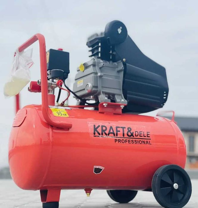 Компресор масляний 50 л Kraft&Dele KD401 2.8 кВт Польща 100% Мідь