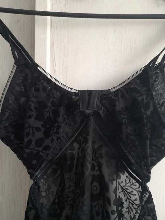 Sexi czarne koronkowe body rozm XS Cubus