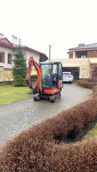Послуги оренда мініекскаватора, Гідромолот, планування, вузькі ковші.