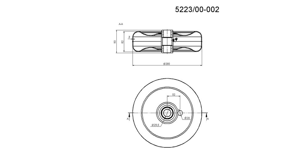 Koło blaszane podbieracza do prasy kostkującej Sipma fi-280mm