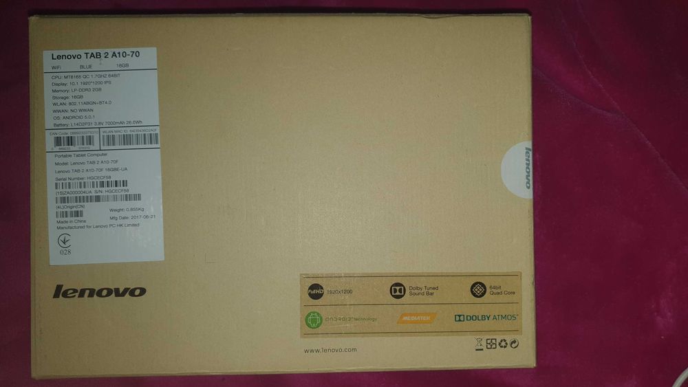 Продам планшет Lenovo TAB 2 A10-70