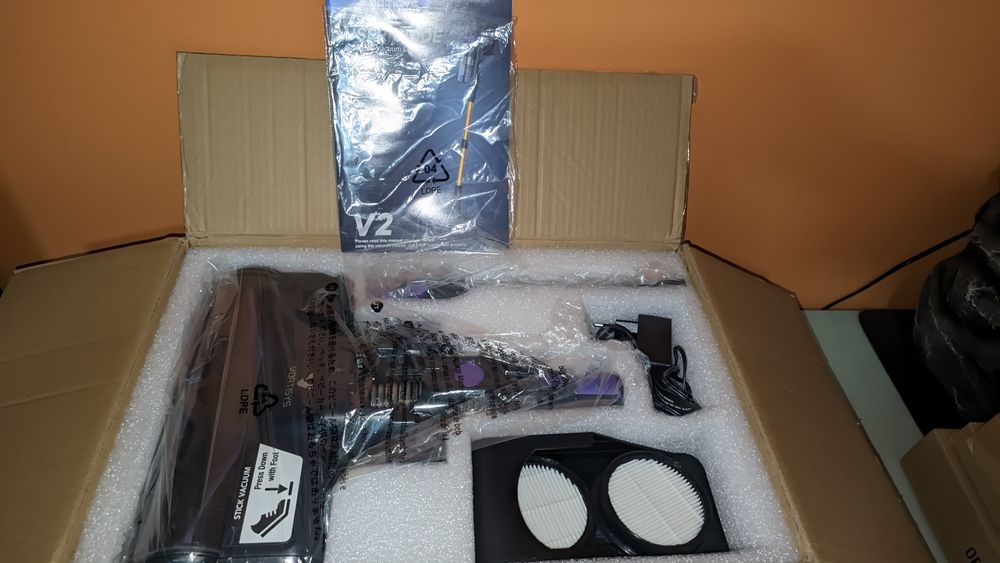 Aspirador sem cabo 500 W/60 Mins, 1,3 l aspirador de mão com escova anti-emaranhados, carregamento de parede, ecrã tátil, 6 em 1 vassoura aspirador pa