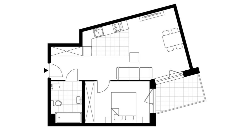 2-pokojowe mieszkanie 45m2 + balkon Bezpośrednio