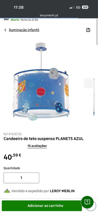 Candeeiro de criança Leroy