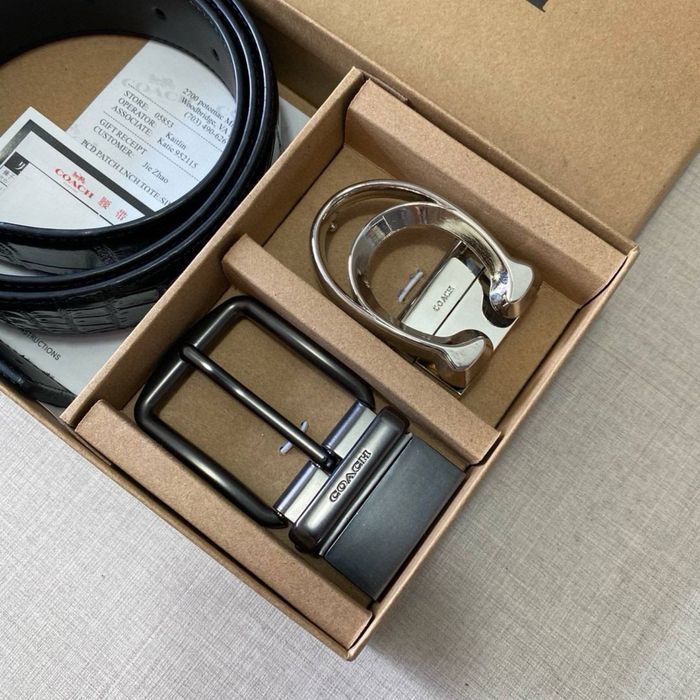 Купить мужской подарочный набор coach  ремень и сумка коач барсетка