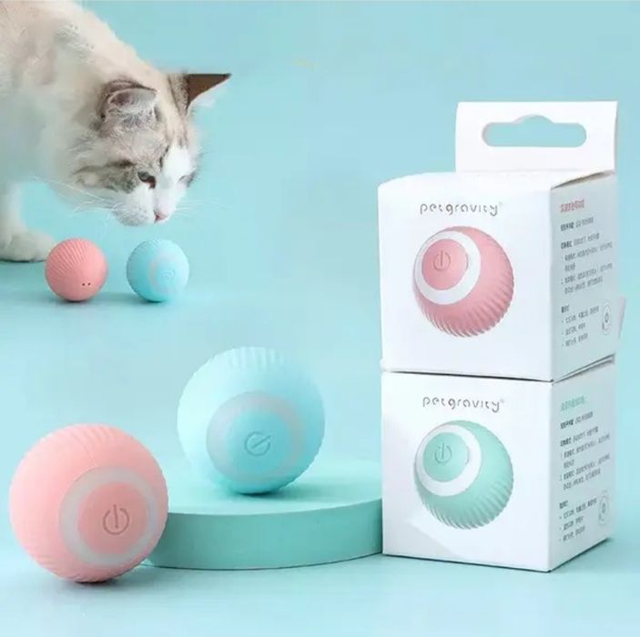 Інтерактивна іграшка м'яч для котів 4,3см Смарт іграшка