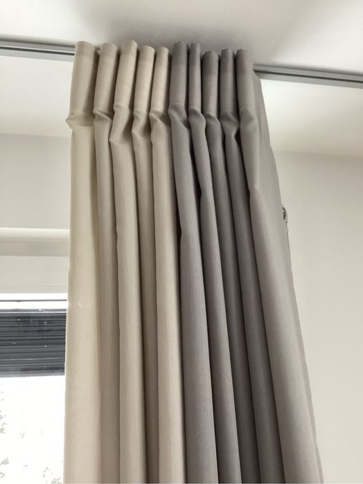 Firany zasłony okna  Ikea 5m 80 cm  beż lub  popielaty