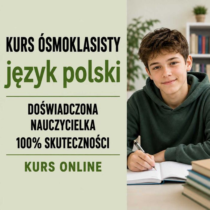 Korepetycje kurs online język polski egzamin ósmoklasisty