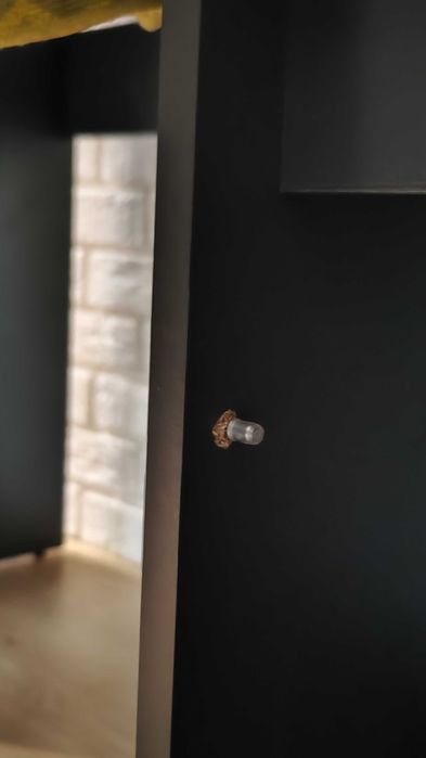 Biurko grafitowe z szafką i szufladą