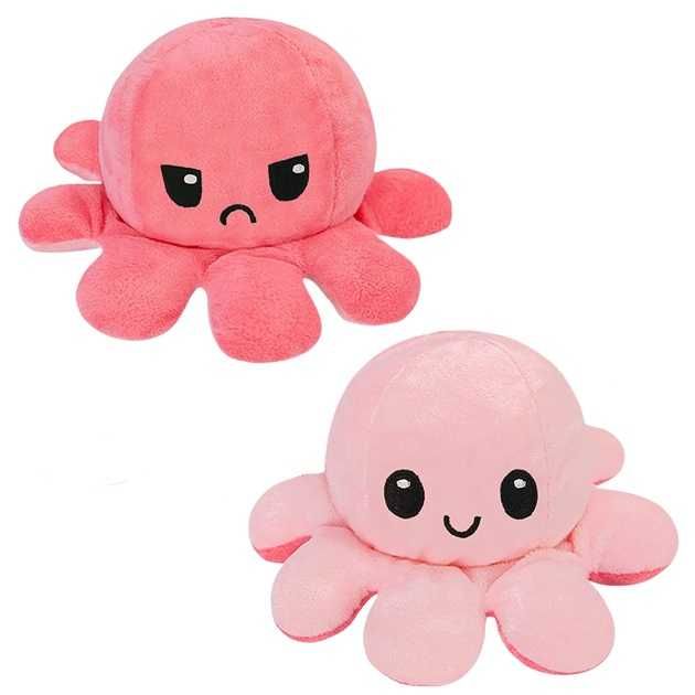 Двусторонняя плюшевая игрушка осьминог перевертыш TeeTurtle