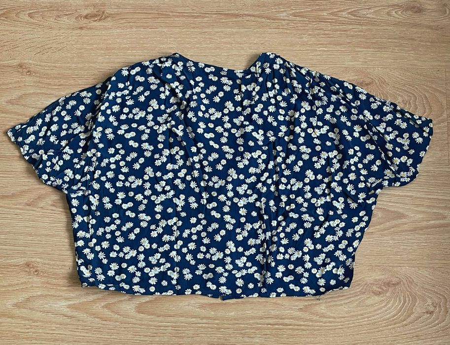 Blusa Crop Top Azul Flores Lefties, M
