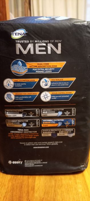 Памперсы-подгузн. мужские"TENA" запечатанные Новые