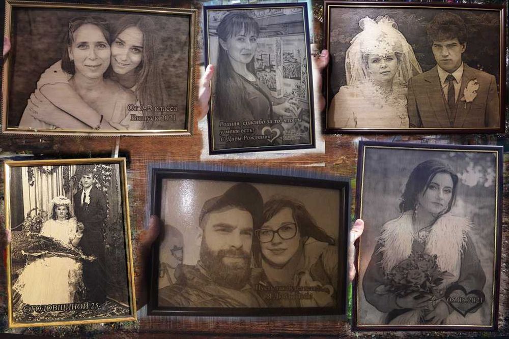 Выжигание портретов на дереве/випалювання портретів/фото на дереві