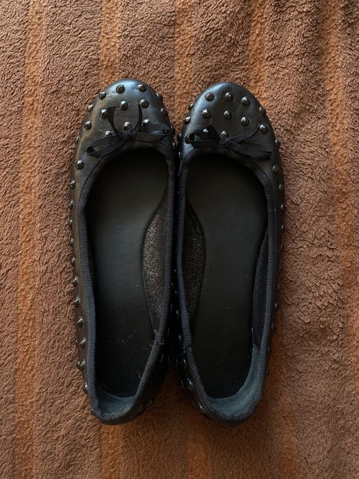 Czarne balerinki z ćwiekami, 38