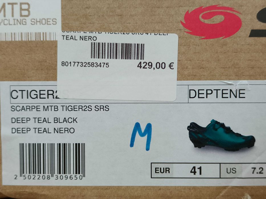 Sapatos de MTB Sidi Tiger 2S SRS Carbon "Novos"