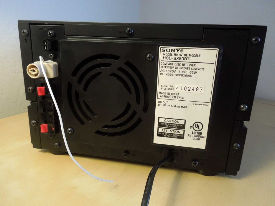 Aparelhagem Sony HCD-BX50BTi -  versão US - Canada - 120V 60Hz