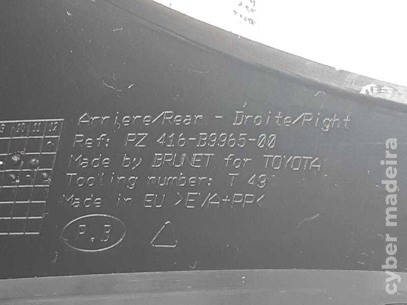Pala das rodas originais do Toyota Yaris 2, fase 2- NP9
