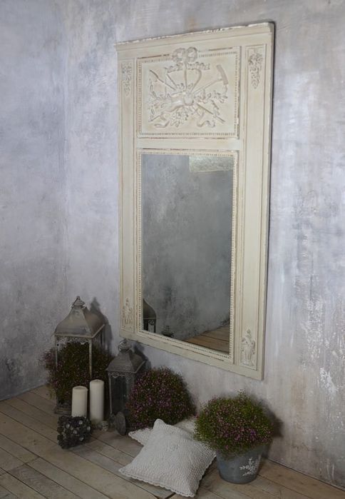 Lustro Białe W Stylu Prowansalskim Shabby Chic 165X100,448