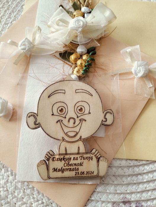 Bobas magnes podziękowania dla gości Chrzest Święty